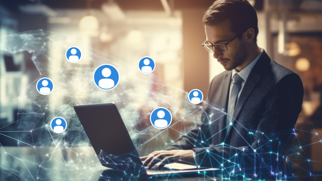 A man is using affiliate marketing to help increase his online course promotion